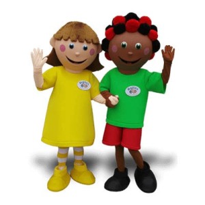 Boy and Girl Mascot Costumes - made for a Day Nursery