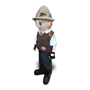 Boy Explorer Mascot Costume