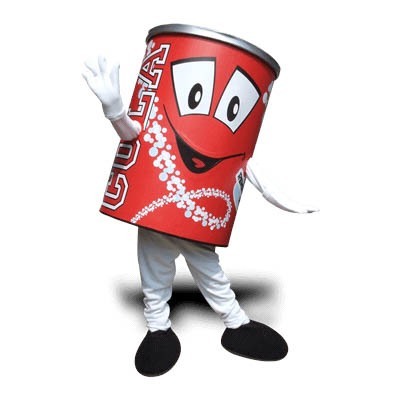 Soda Can mascot costume character dressed with a Shorts and