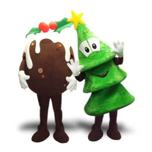 Christmas Themed Mascots: Pudding and Tree mk 2!