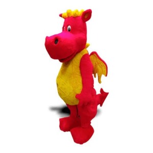 Red Dragon Mascot Costume - Side view