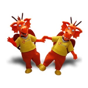 Dragon Mascot Costumes - these guys work for a Housing Associations