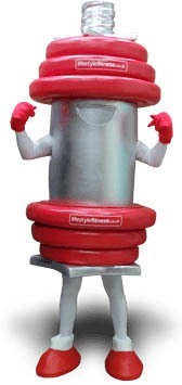 Dumbbell Mascot Costume