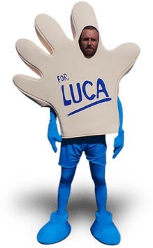 Hand Mascot Costume - Charity: For Luca