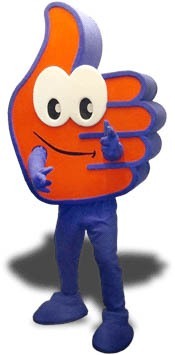 Hand Mascot Costume - Charity: Motor Neurone Disease