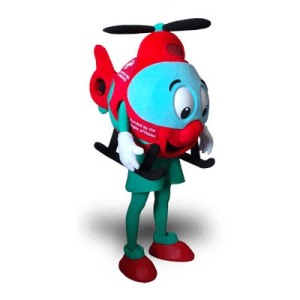 Helicopter Mascot Costume: Air Ambulance