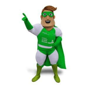 Hero Mascot Costume - Waste