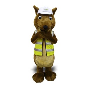 Construction Squirrel Mascot Costume