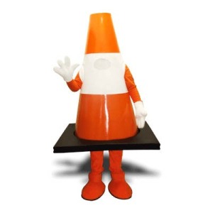 Traffic Cone Mascot Costume