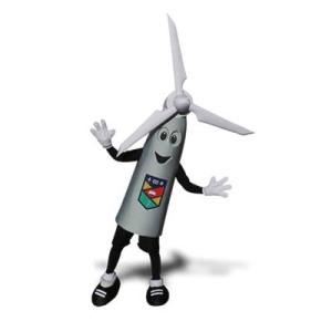 Torsten Turbine - Wind Turbine Mascot Costume